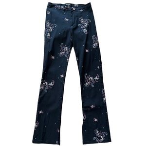 Guess Black Paisley Pants Size 26